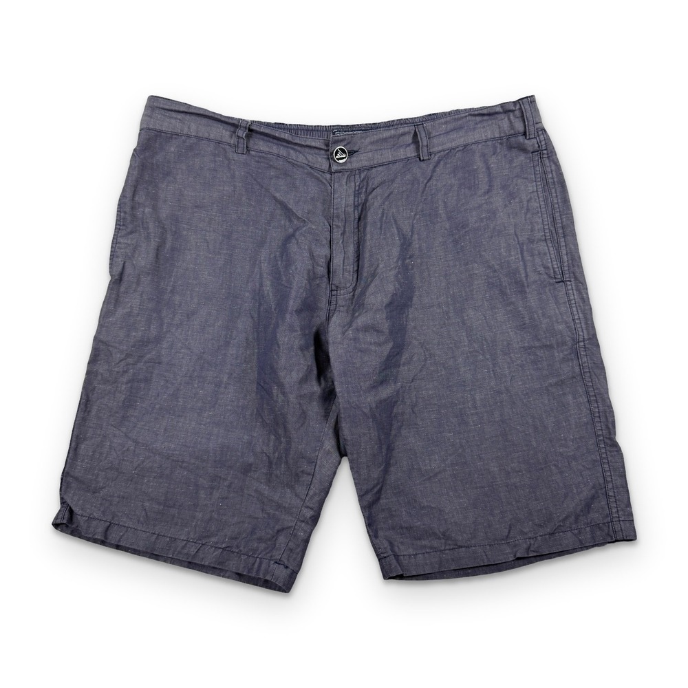 Vilebrequin Baratin Linen Blend Shorts Mens 2XL (36"x10") Pigment Dyed Navy Blue